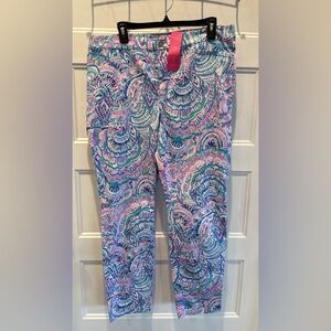 Lilly Pulitzer Pink and Blue Skinny Pants